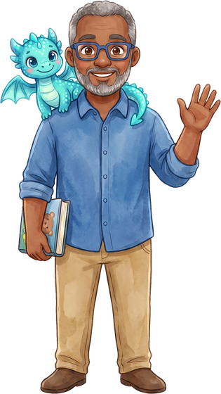 Rubén Darío Besteiro G., el autor, con Pixel al hombro